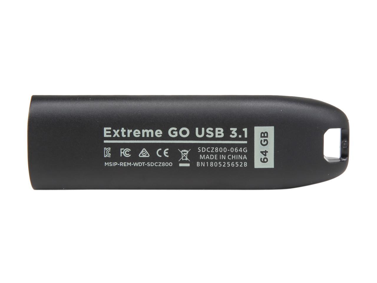 SanDisk 64GB Extreme Go USB 3.1 Flash Drive, Speed Up to ...