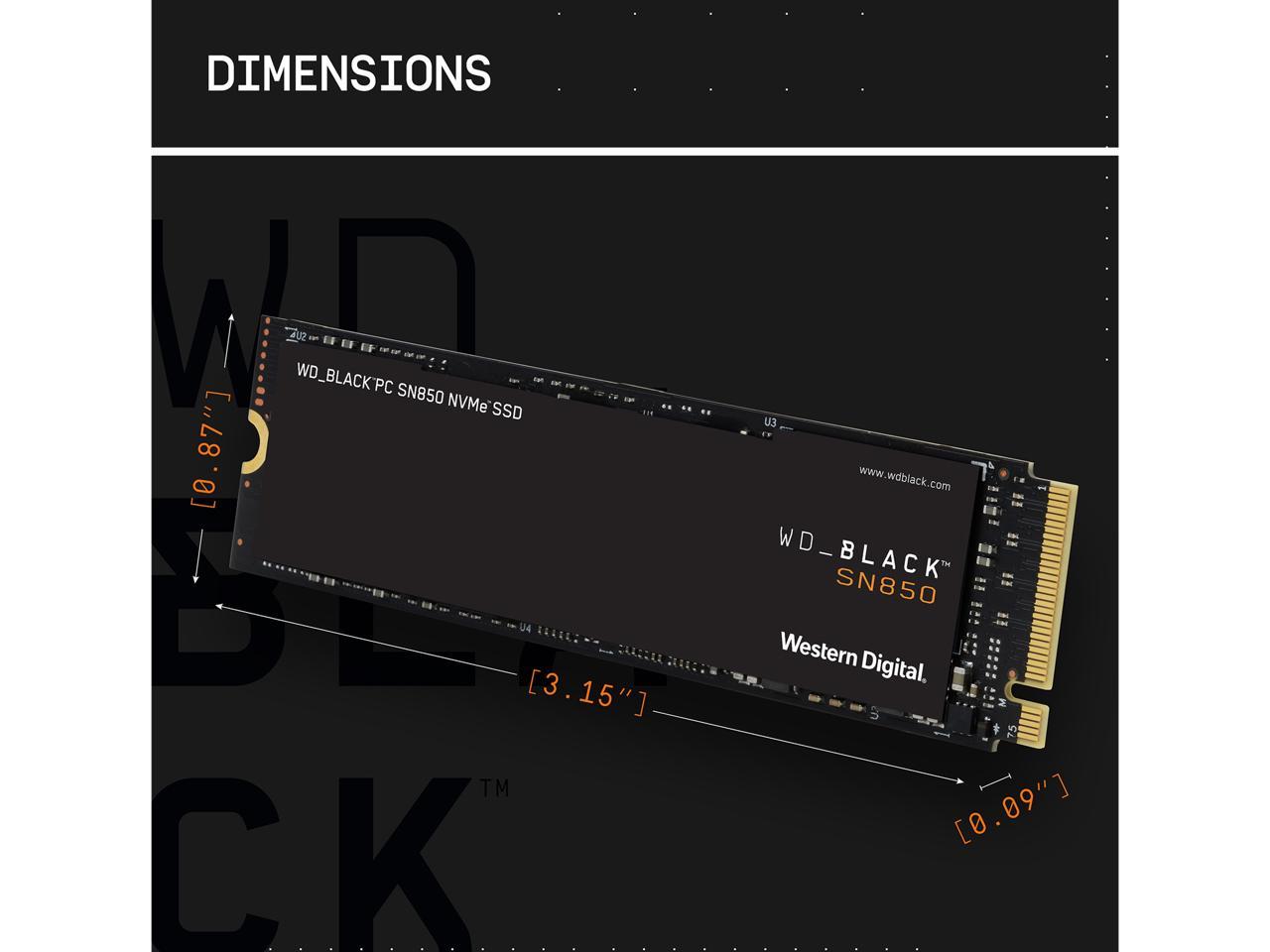 Western Digital WD BLACK SN850 NVMe M2 2280 500GB PCIExpres
