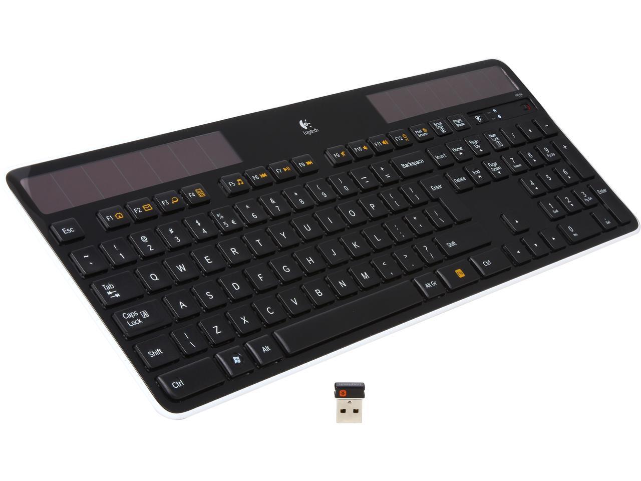logitech solar powered keyboard battery change