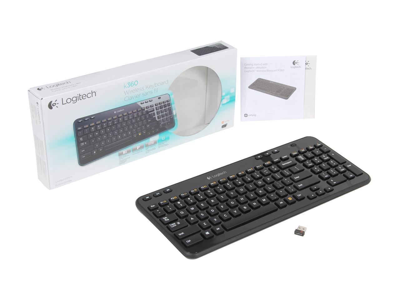 Logitech K360 2.4GHz Wireless Keyboard - Black 97855085368 | eBay