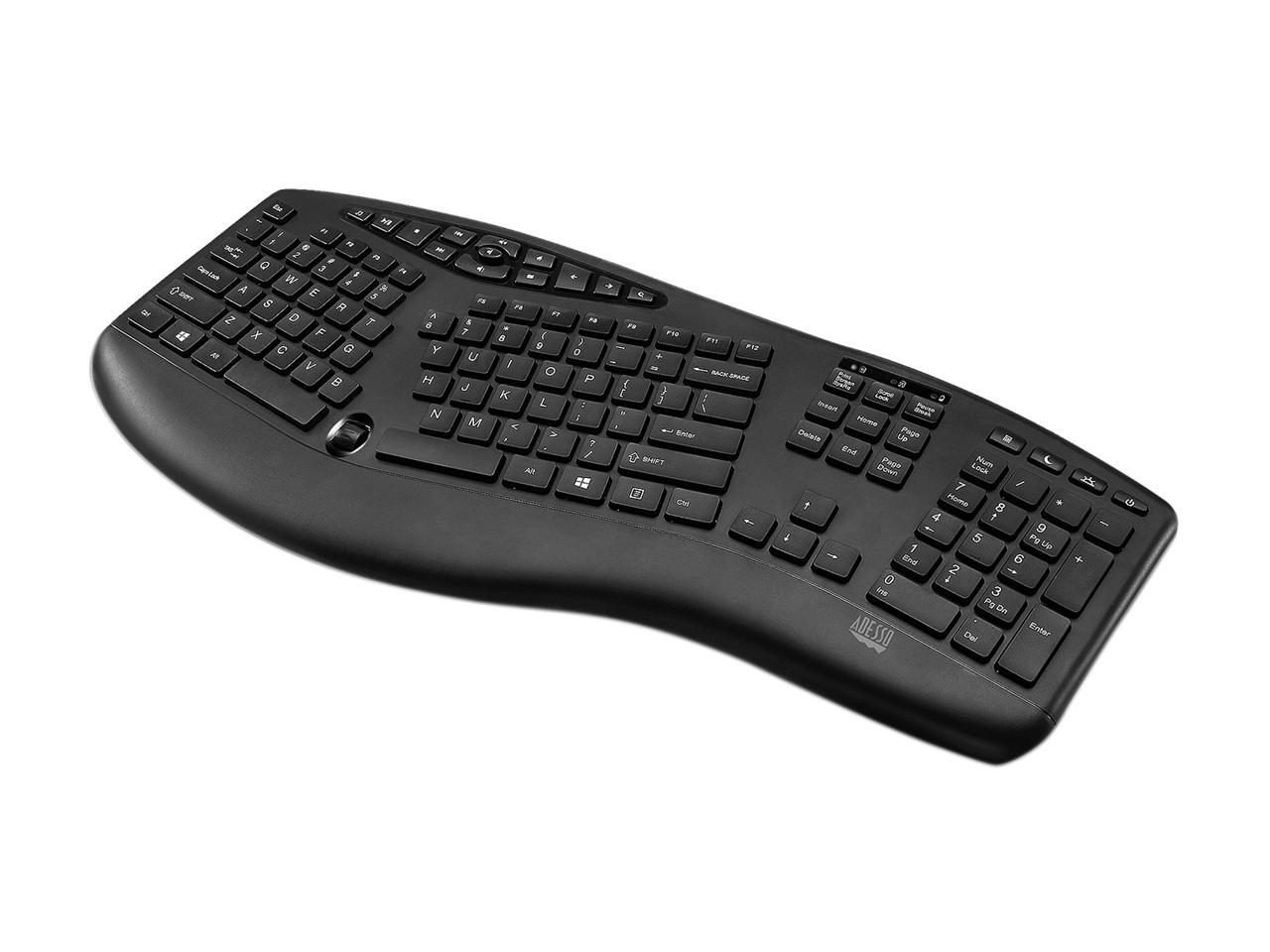 ADESSO TruForm Media 1600 Wireless Ergonomic Keyboard and Optical