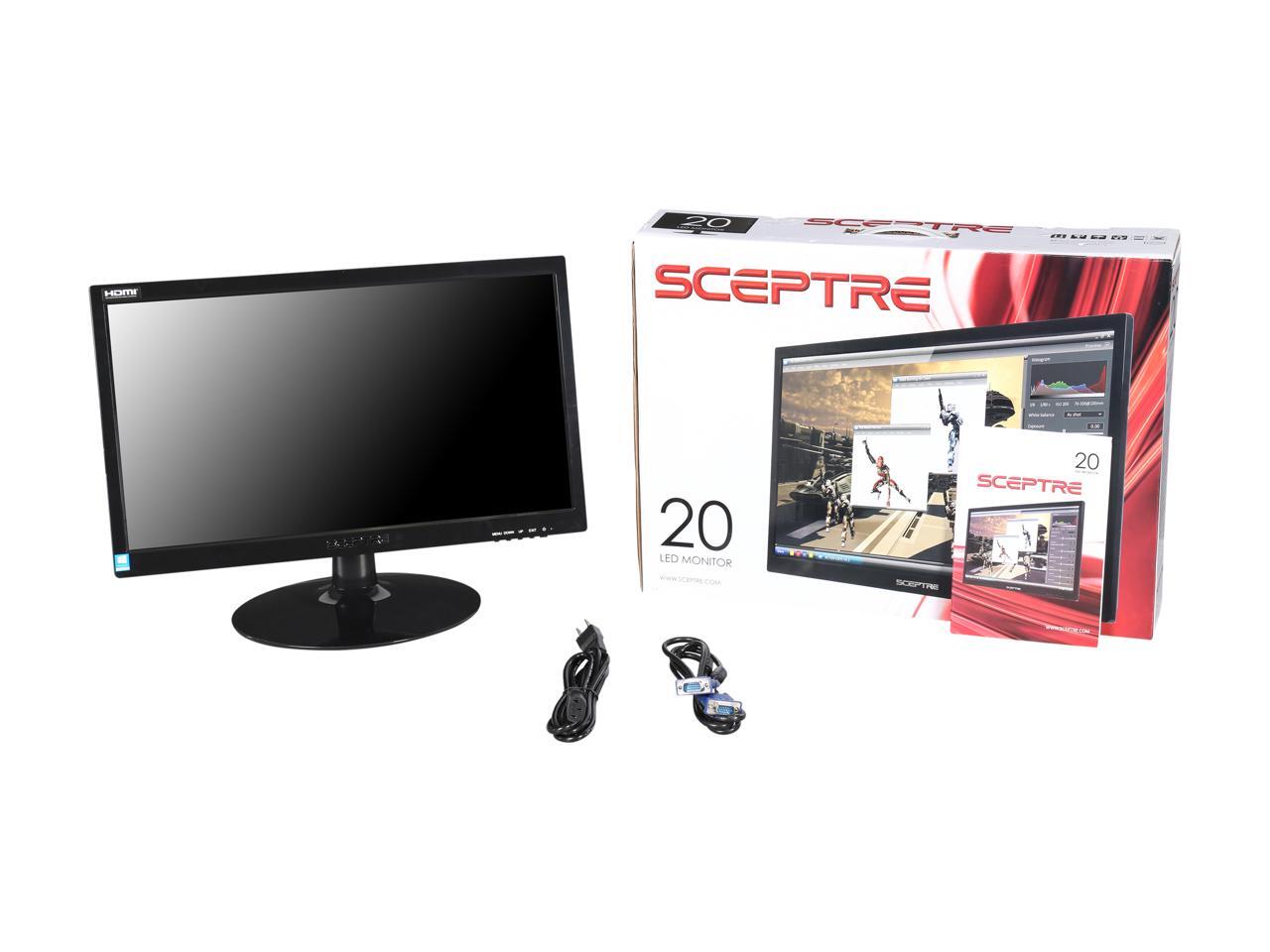 Sceptre E205W1600 20" 1600 x 900 HD+ Resolution 75Hz 5ms 2xHDMI VGA