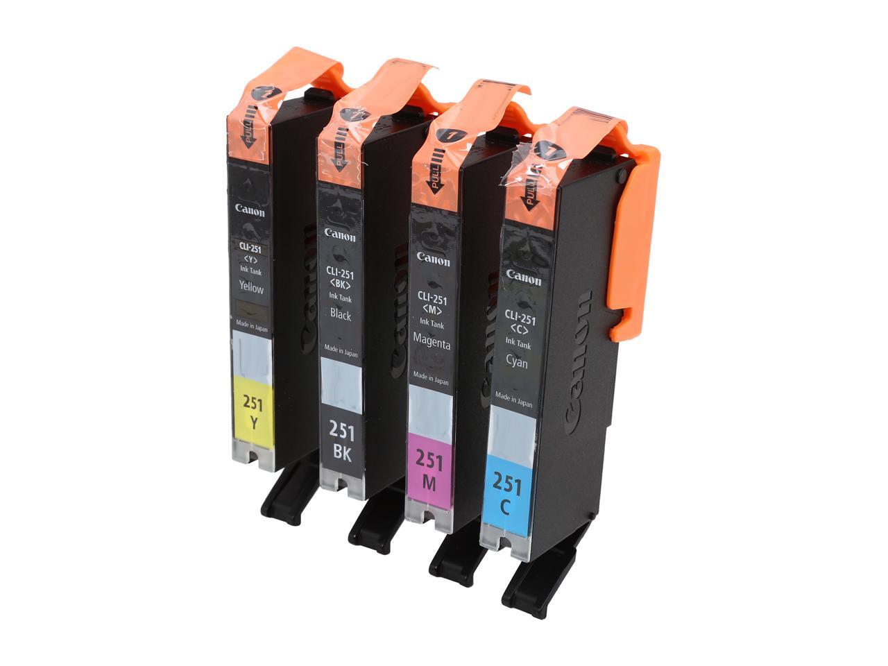 Canon CLI251 Ink Cartridge Combo Pack Black/Cyan/Magenta/Yellow