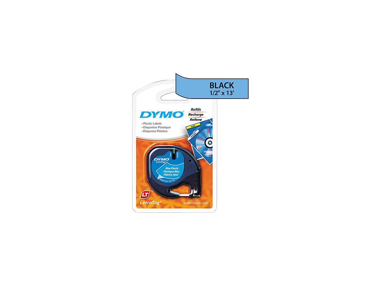 1//2 x13ft Dymo LetraTag Paper//Plastic Label Tape Value Pack Assorted 3//Pack