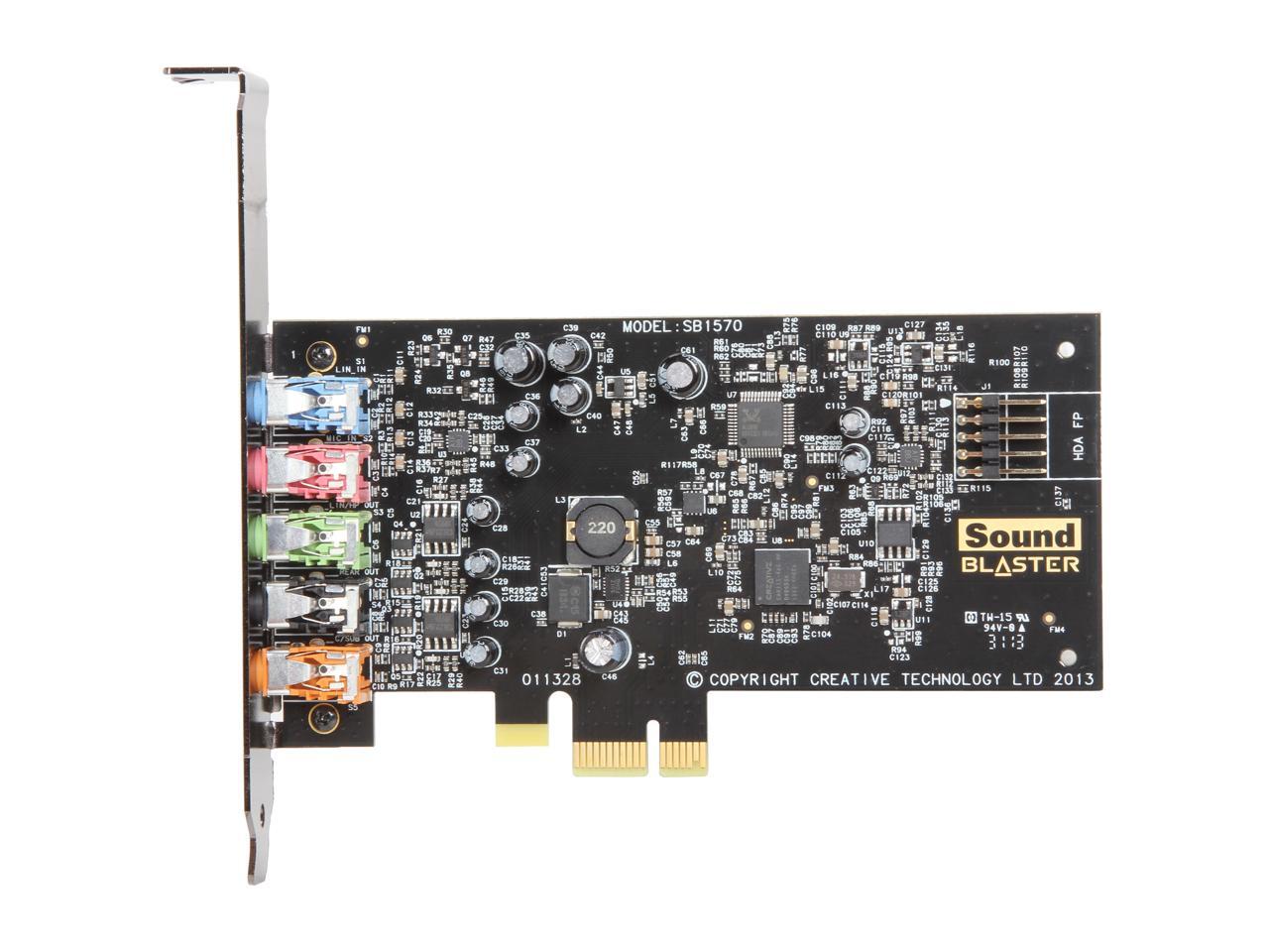 Creative Sound Blaster Audigy FX 5.1 PCIe Sound Card with 600 ohm