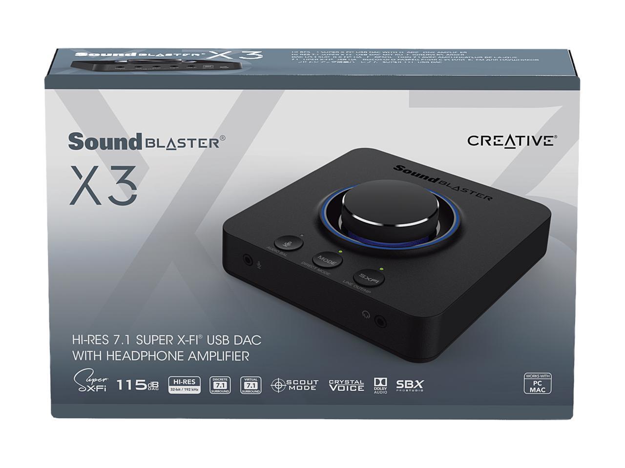 Внешняя звуковая карта creative sound blaster x3 обзор