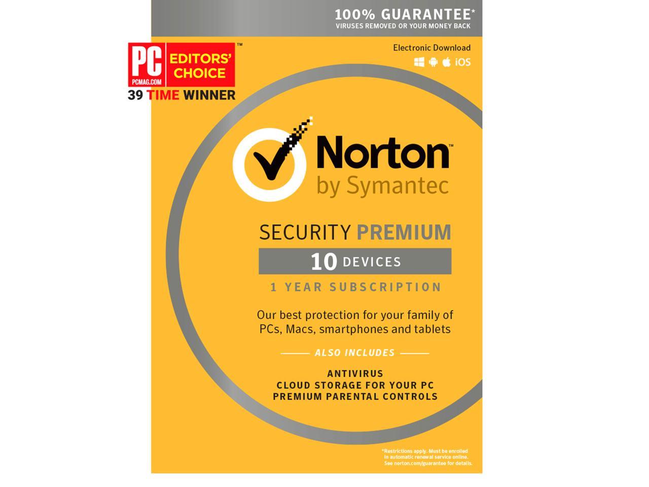 Symantec Norton Security with Antivirus Premium - 10 ...