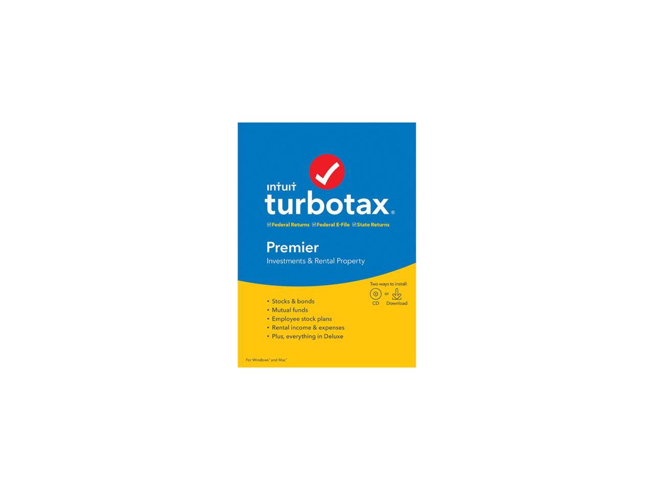 Intuit TurboTax Premier 2019, Federal with State + Efile for Windows