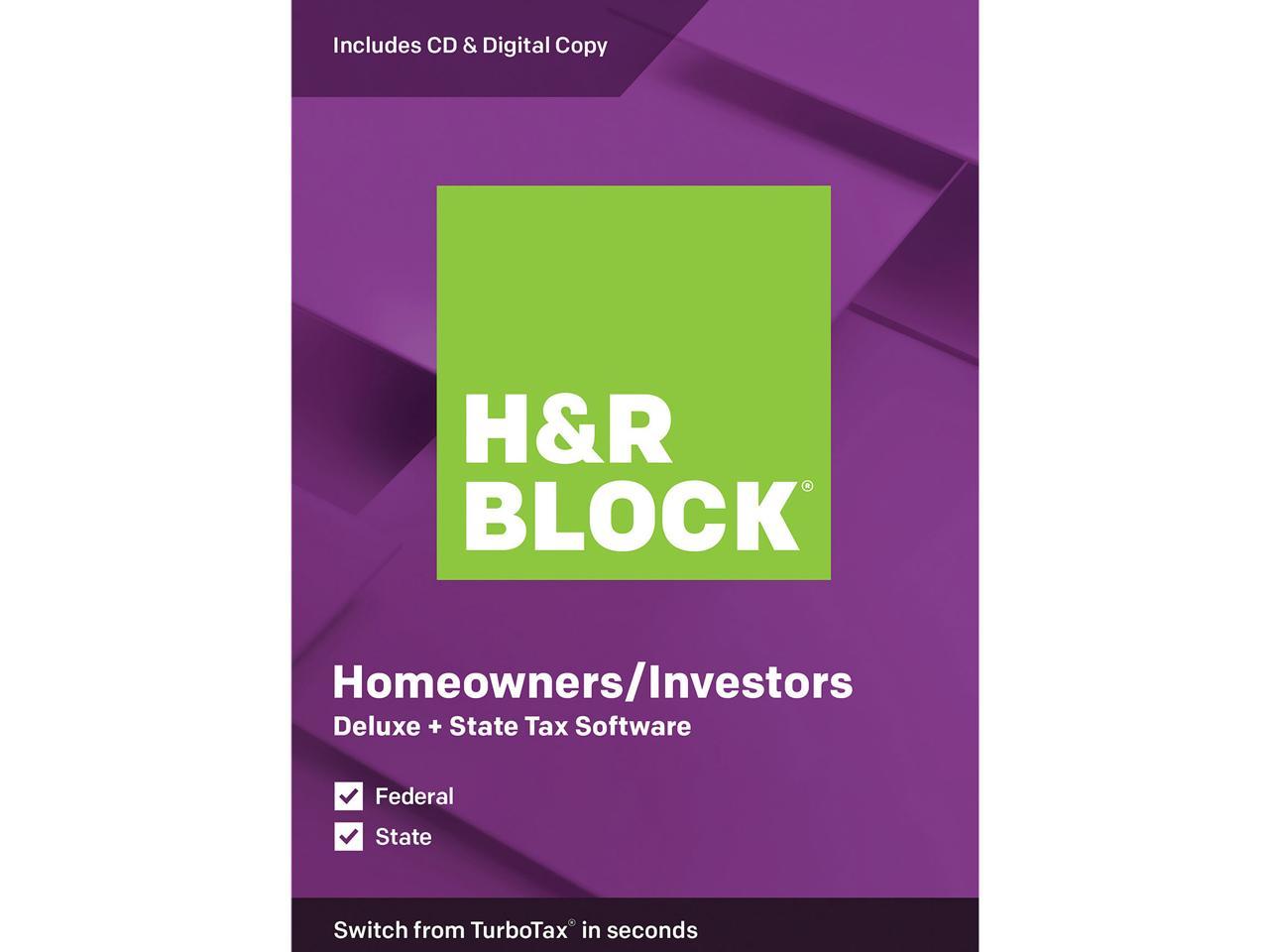 H&R BLOCK Tax Software Deluxe + State 2019 735290106681 eBay