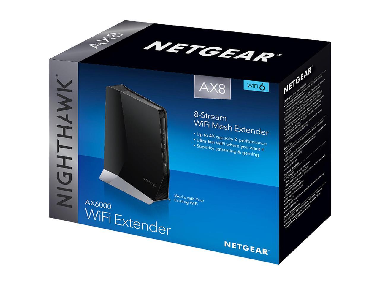 NETGEAR Nighthawk AX6000 8-Stream Wi-Fi 6 Mesh Extender (EAX80 ...