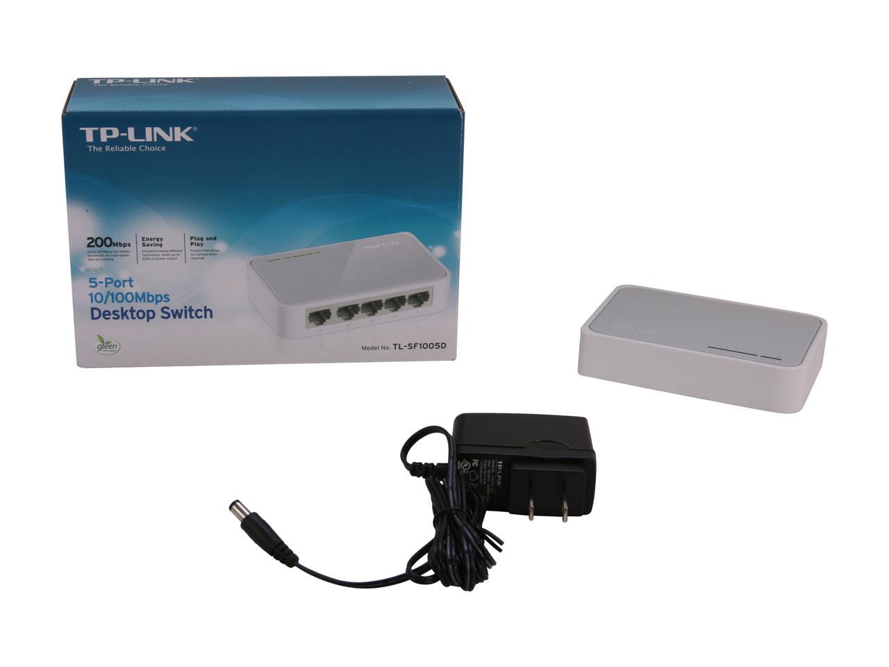 TPLINK TLSF1005D 10/100Mbps 5Port Unmanaged Desktop Switch, Power