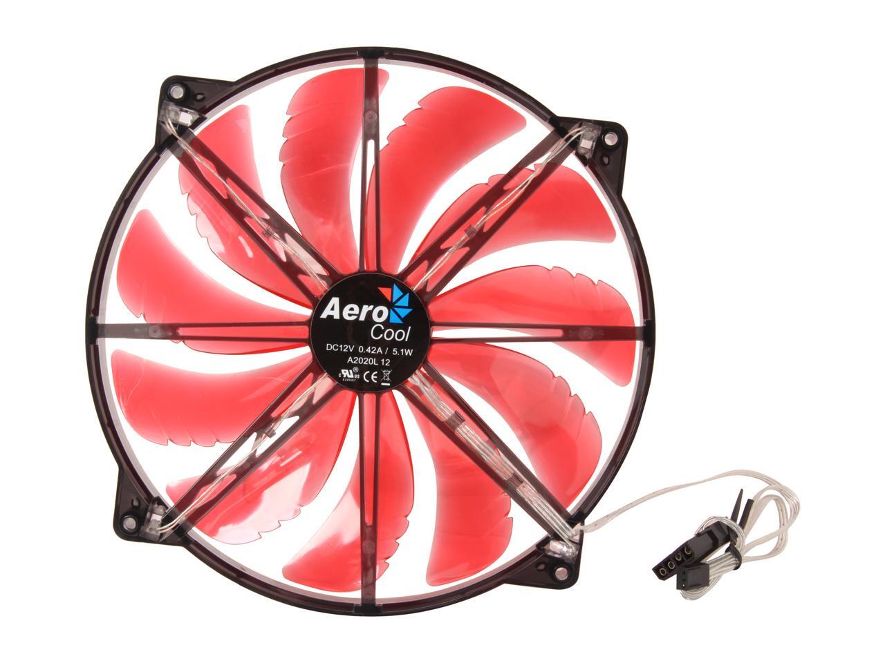 AeroCool Silent Master 200mm Red LED Case Fan 841269043007 eBay