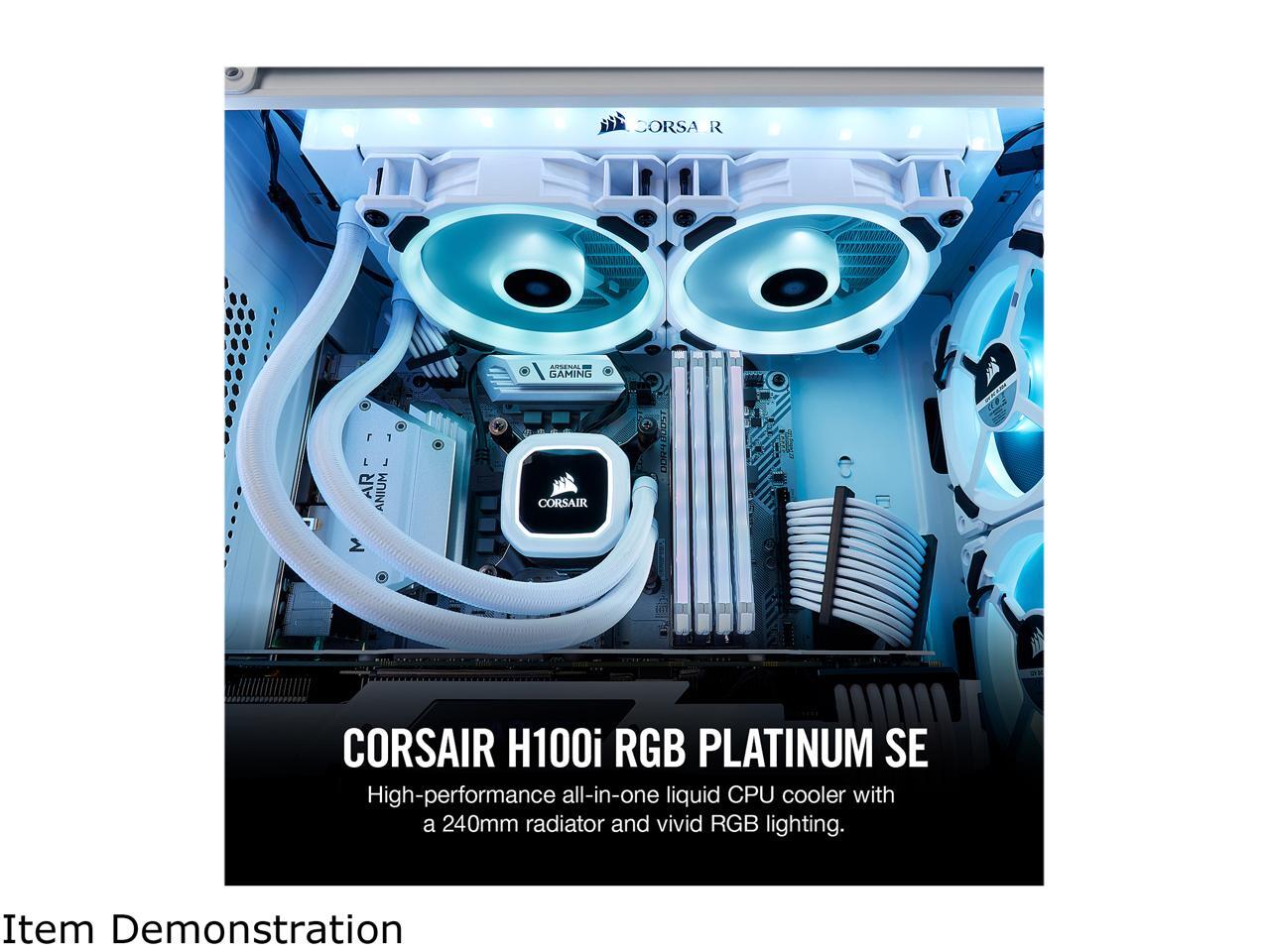 Air Cooler Corsair H100i RGB Platinum SE CPU Cooler - 240mm AIO