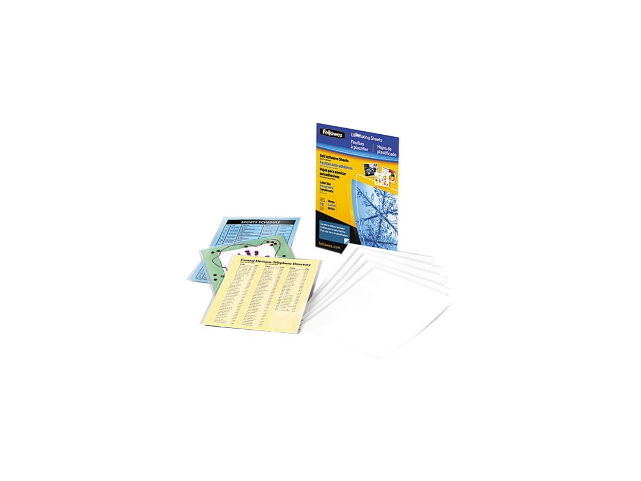 5221501 Fellowes SelfLaminating Sheets, 3 mil, 9 1/8 x 12, 10/Box eBay