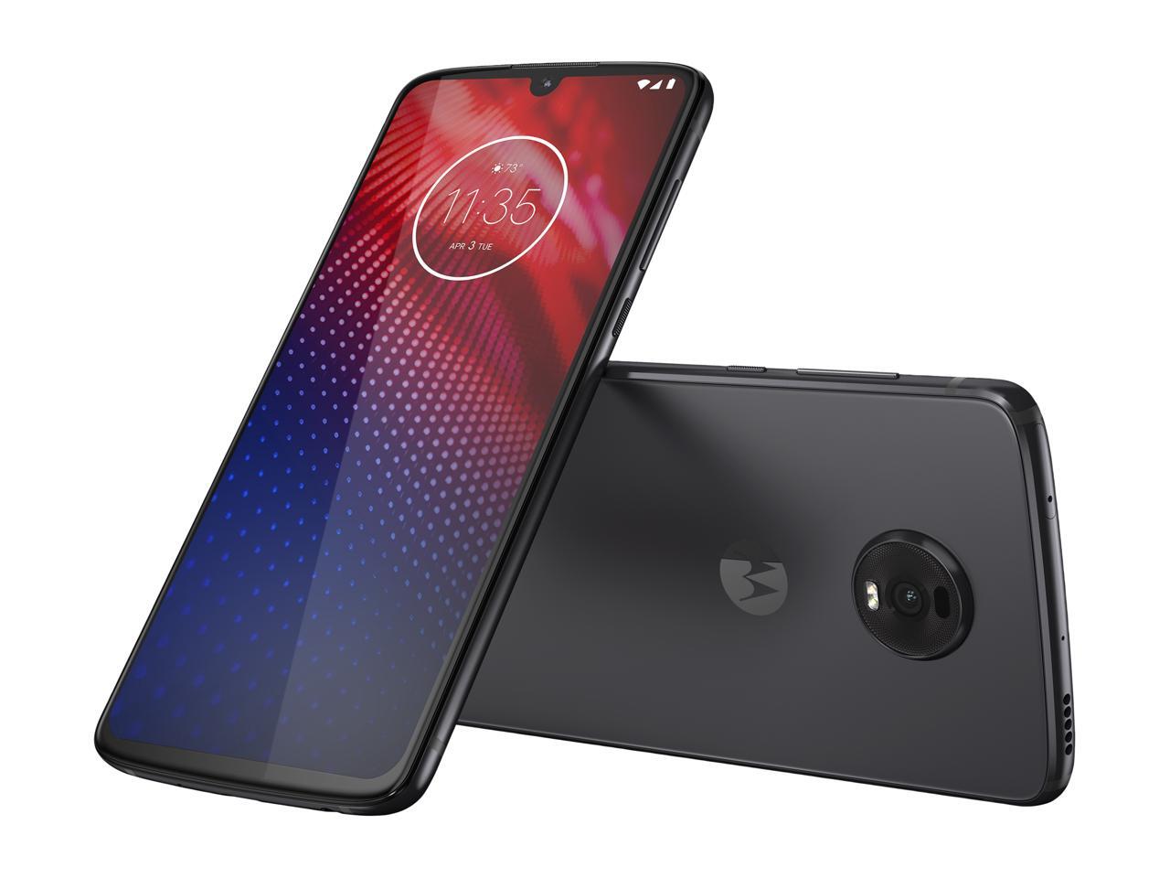 Motorola Moto Z4 4G LTE Unlocked Cell Phone 6.4" Flash Gray 128GB 4GB