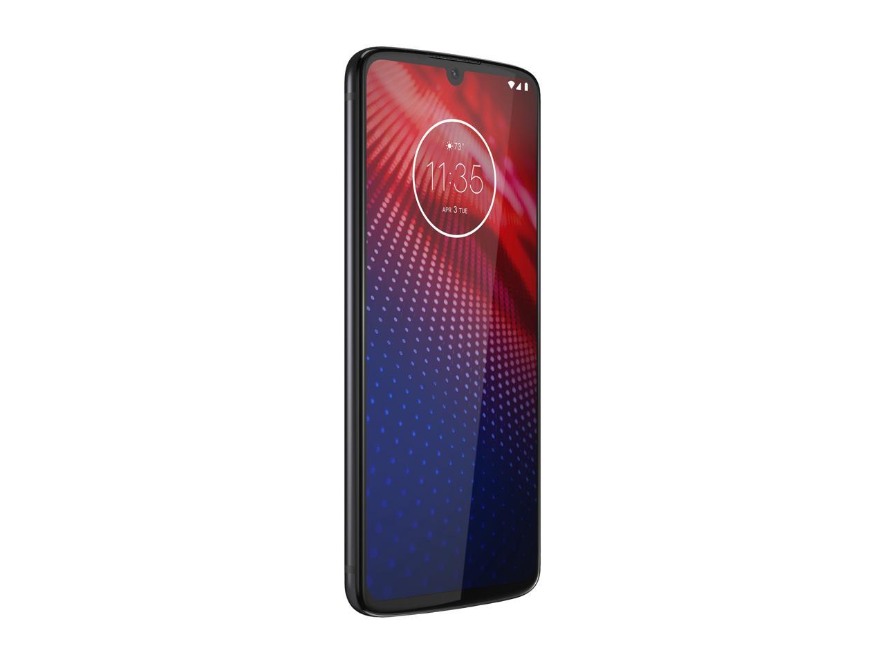 Motorola Moto Z4 4G LTE Unlocked Cell Phone 6.4" Flash Gray 128GB 4GB