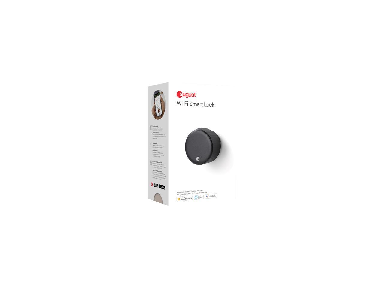 August Home Wi-Fi Smart Lock, Matte Black (Model#AUG-SL05-M01-G01