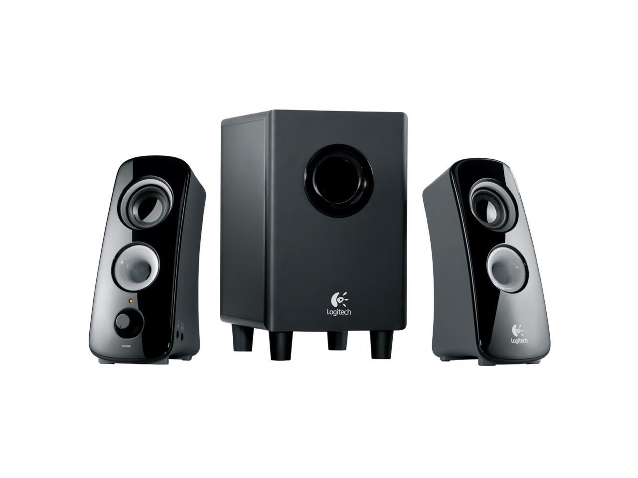 Logitech Z323 3-Piece 2.1 Channel Multimedia Speaker System, Black