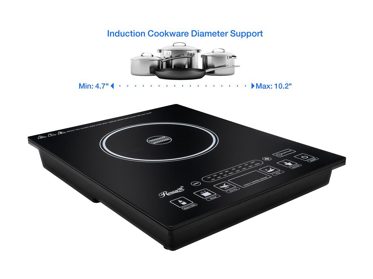 Rosewill Induction Cooker 1800Watt, 5 PreProgrammed Induction Cooktop