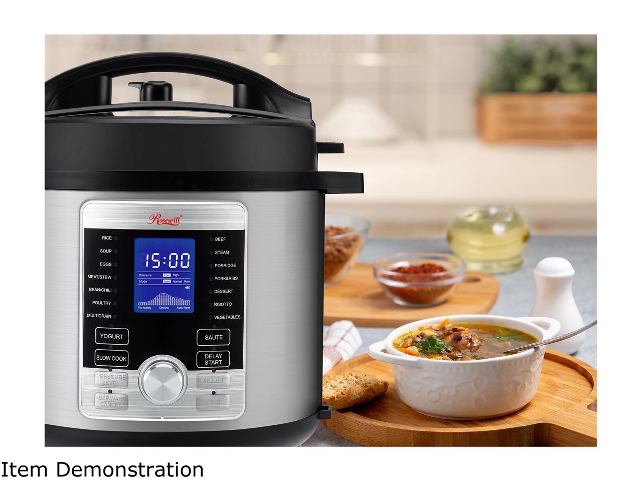 Rosewill RHPC19001 6 Qt Electric Pressure Cooker 10in1 Multicooker