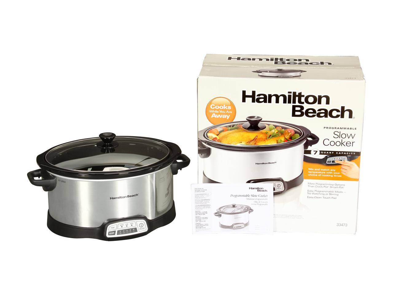 Hamilton Beach 33473 7 Qt. Programmable 7Quart Slow Cooker