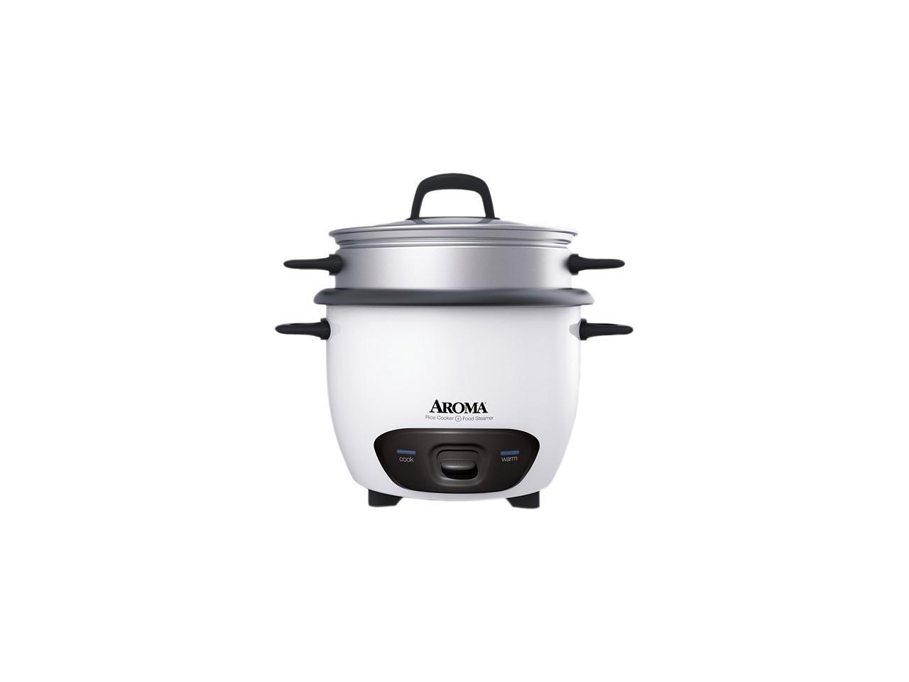 AROMA ARC-747-1NG White 7 Cups (Uncooked)/14 Cups (Cooked) Pot-Style