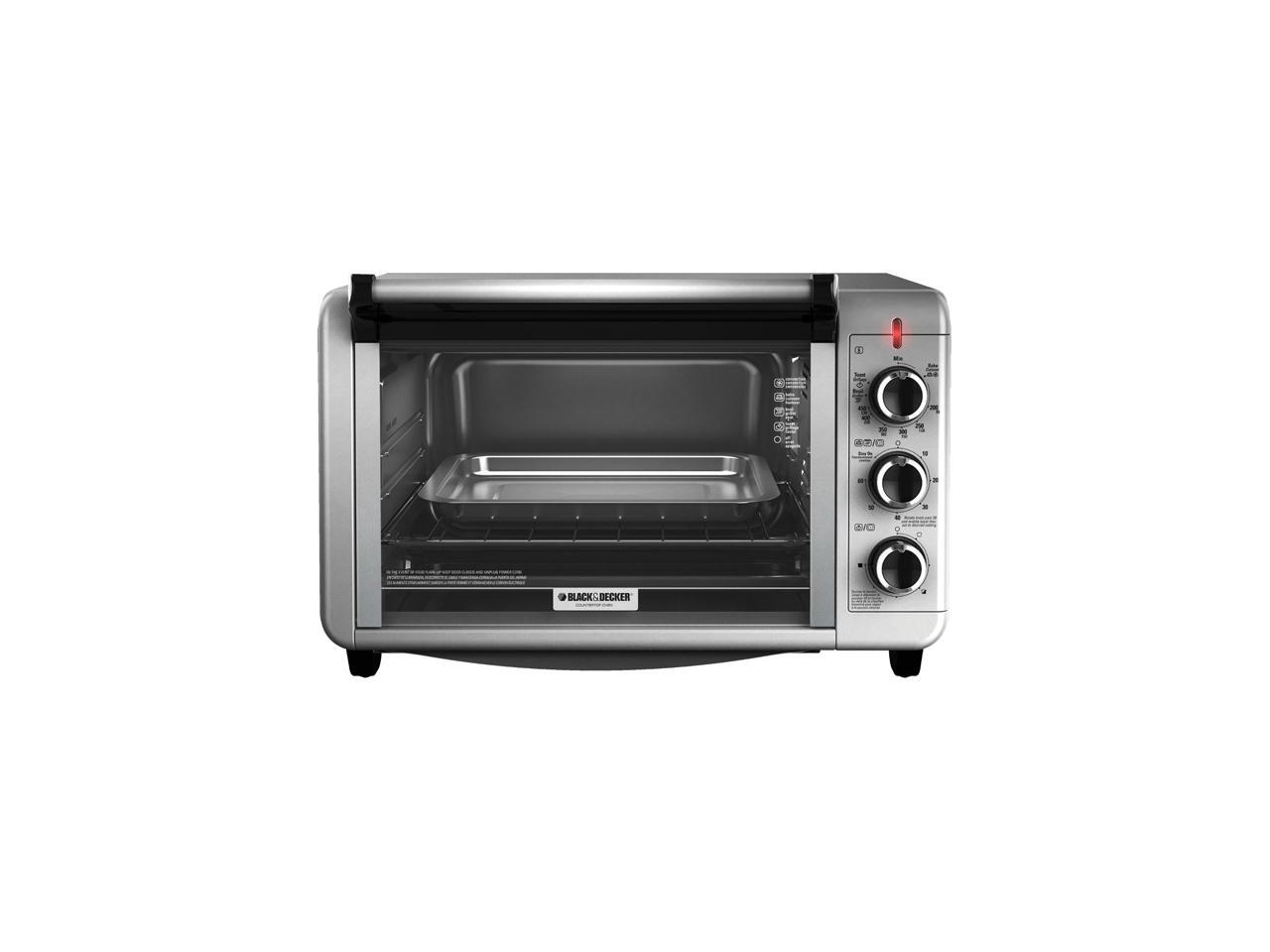 Black and Decker 6 Slice Countertop Convection Toaster Oven, Silver