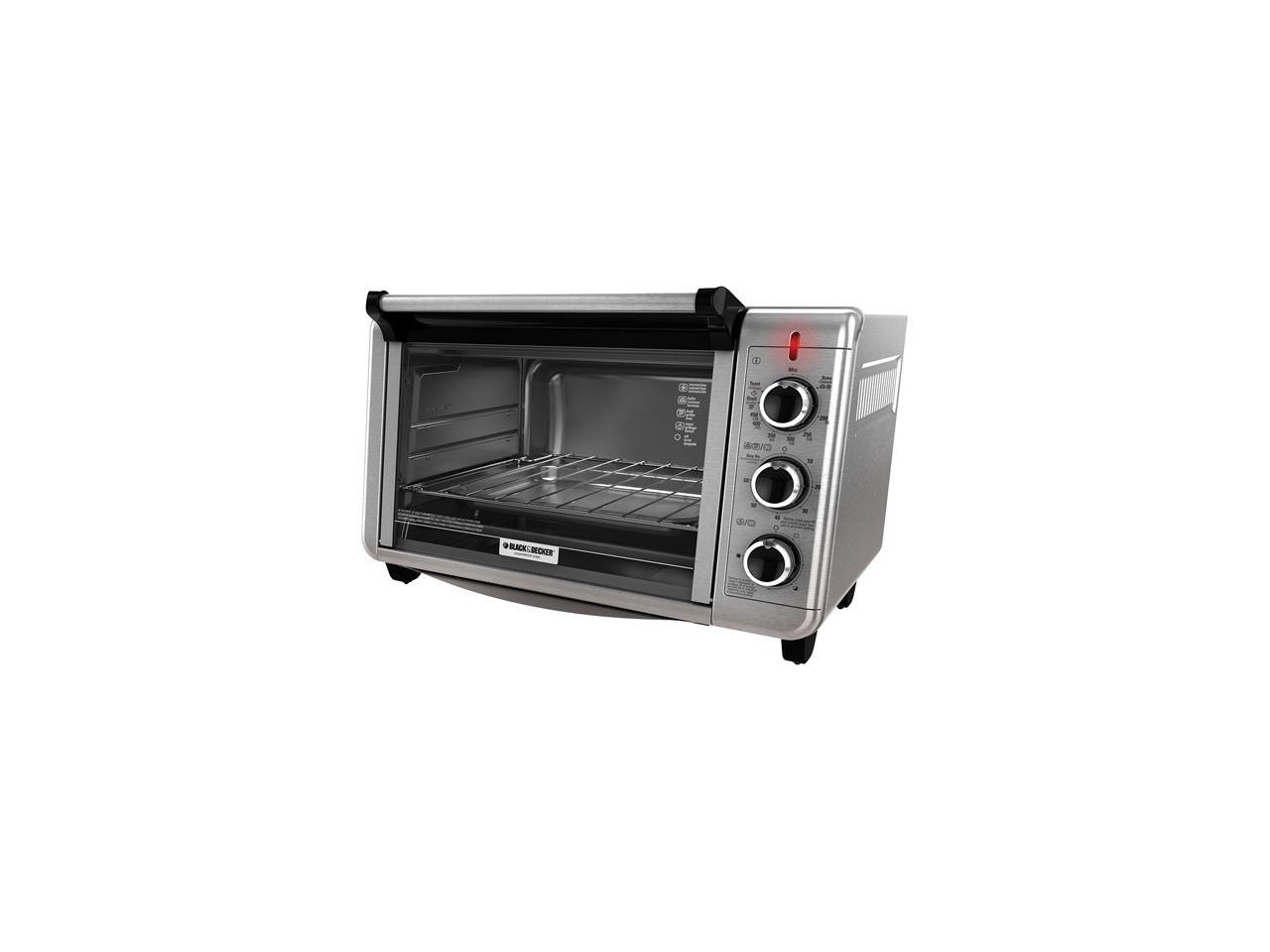 Black and Decker 6 Slice Countertop Convection Toaster Oven, Silver