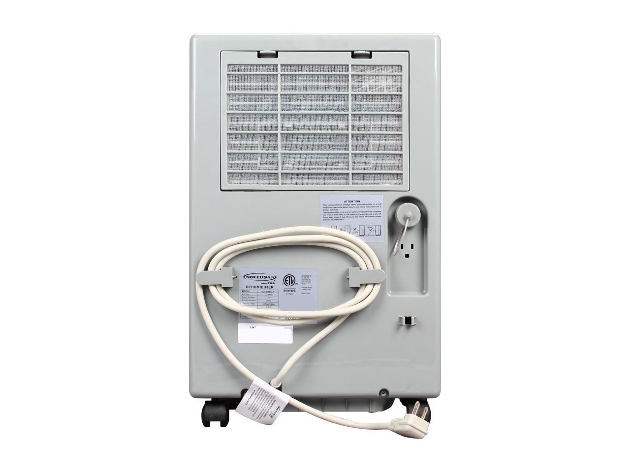 Soleus Air 45Pint Portable Dehumidifier, White/Gray HCTD45EA