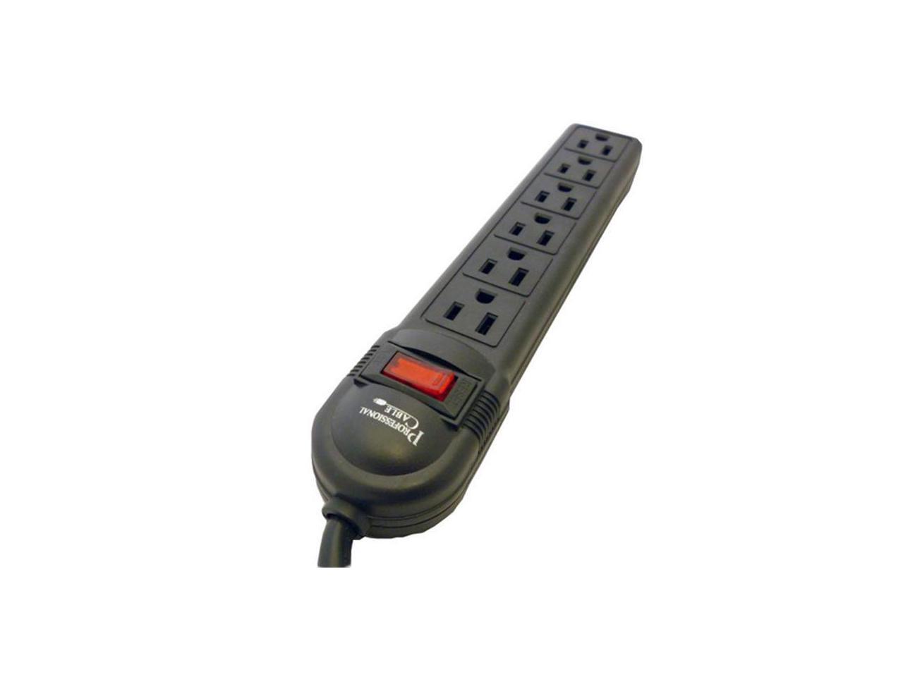 Surge Protector 6 Outlets 4 feet cord 150 joules clamping