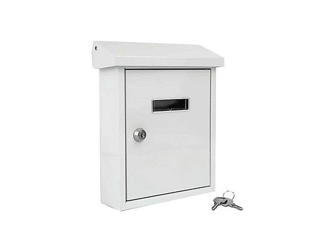 SereneLife SLMAB01 Indoor & Outdoor Wall Mount Locking Mailbox ...