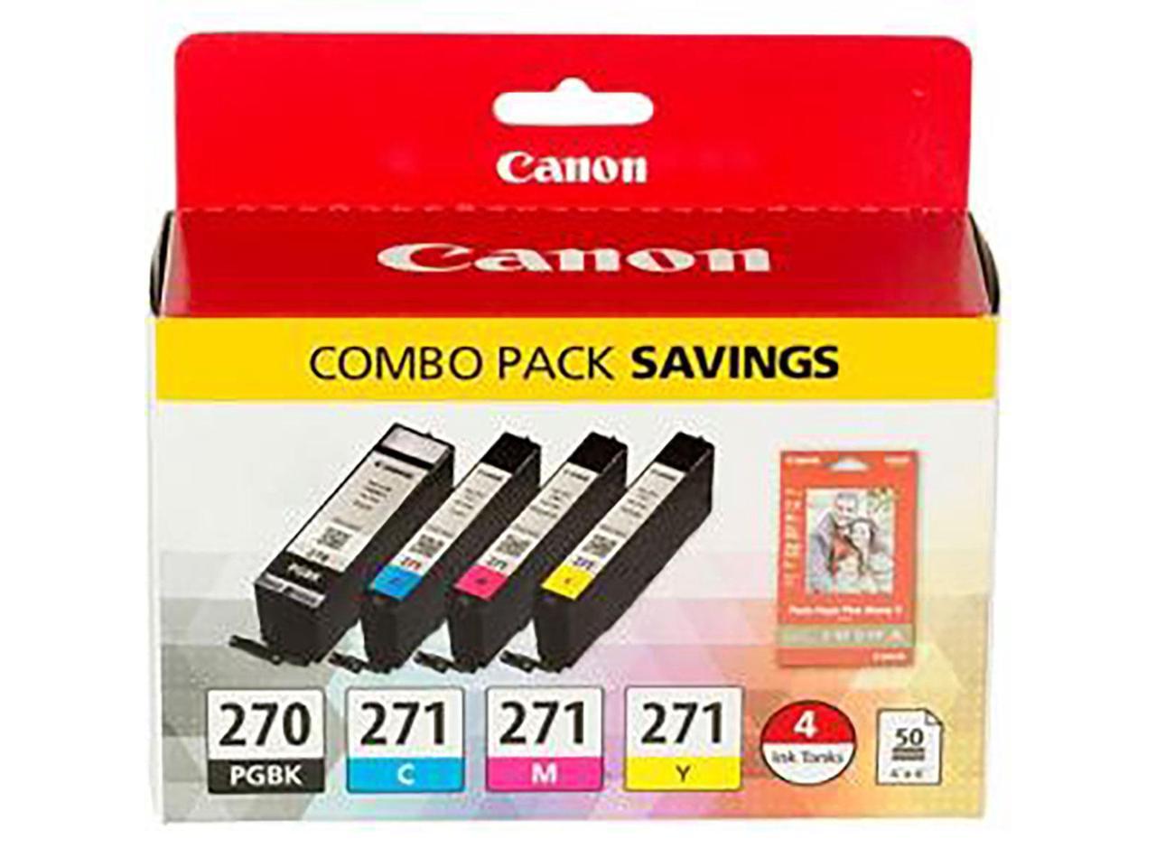 Canon Pgi-270 Cli-271 Ink Cartridge - Combo Pack - Pigmented Black Cyan 