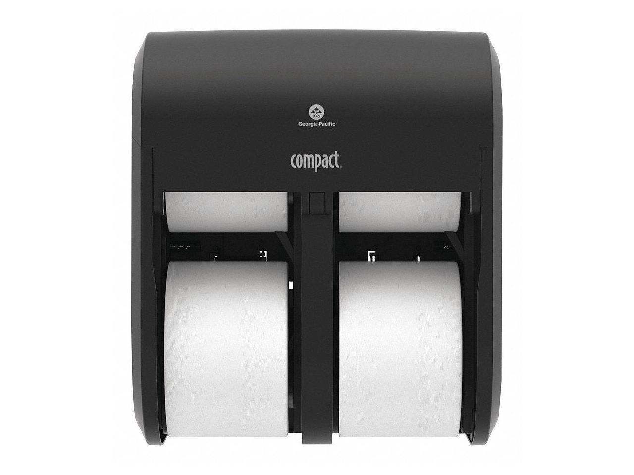 Pacific 56744A Black Four Roll Coreless Toilet Paper Dispenser
