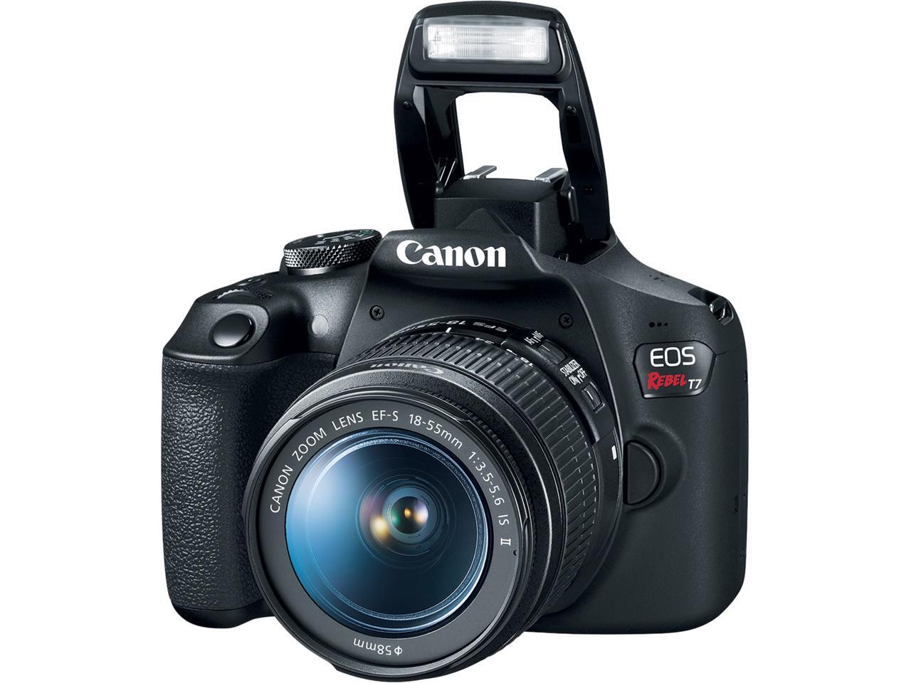 Canon EOS Rebel T7 DSLR Kamera mit EF18-55mm + EF 75-300mm Doppelzoom Kit - Bild 2 von 12