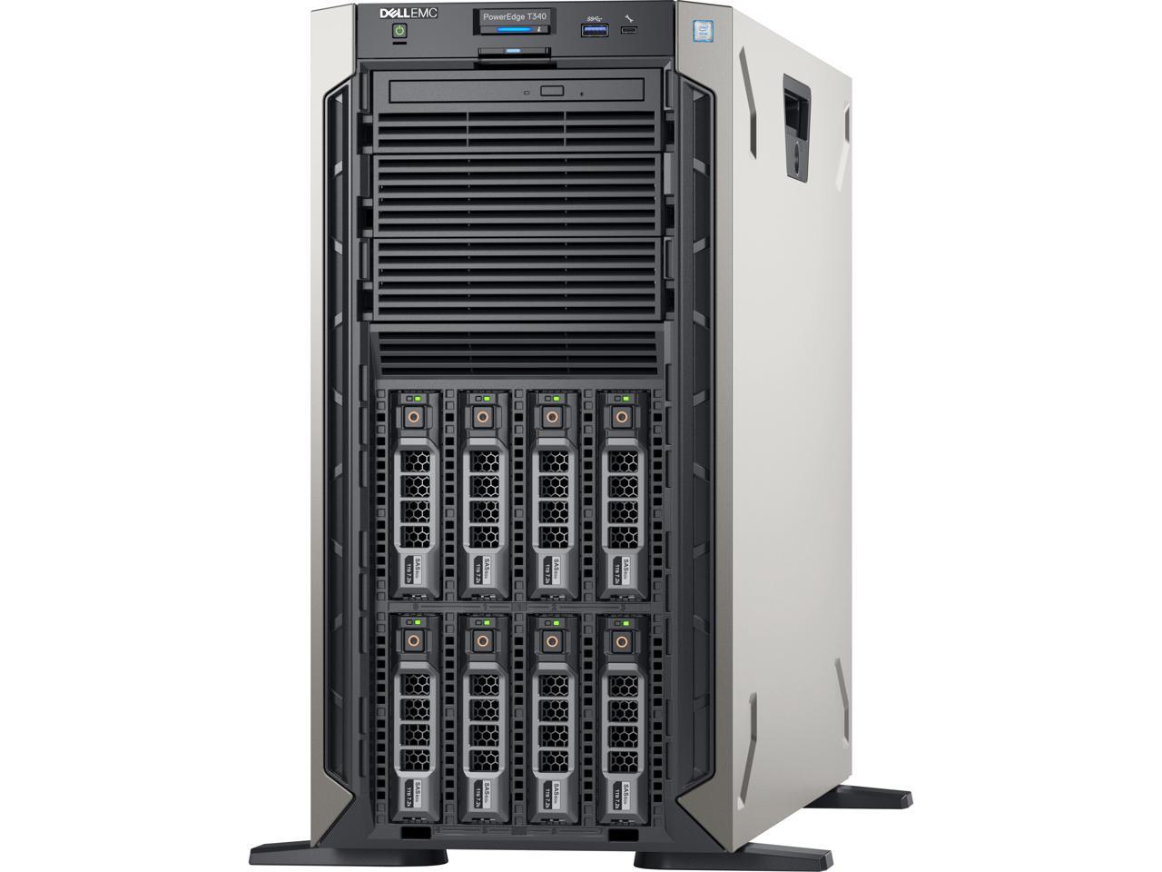 Dell EMC PowerEdge T340 5U Tower Server 1 x Xeon E-2224 8 GB RAM 1 TB 1
