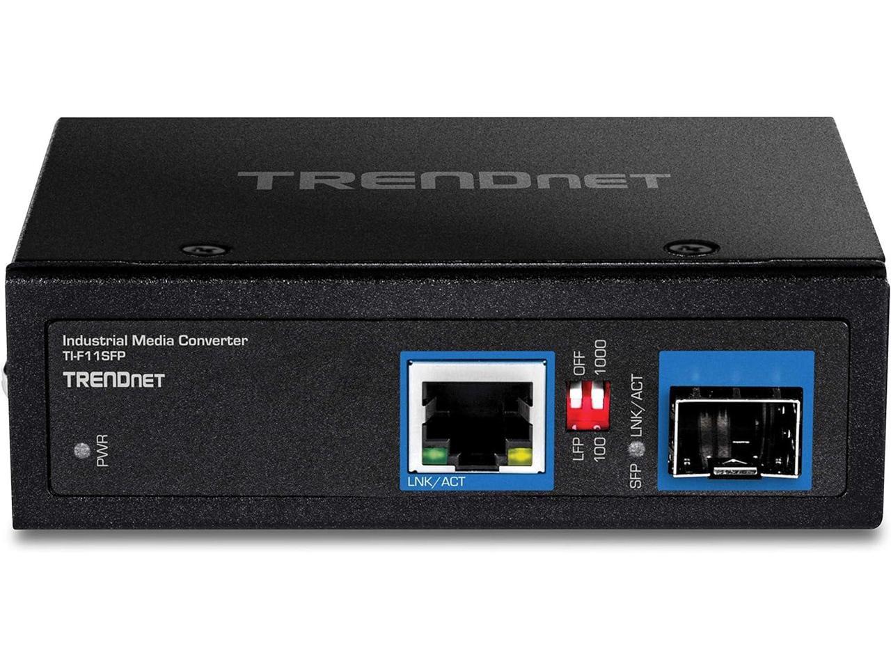 TRENDnet Hardened Industrial 100/1000 Base-T to SFP Media Converter - Picture 3 of 12