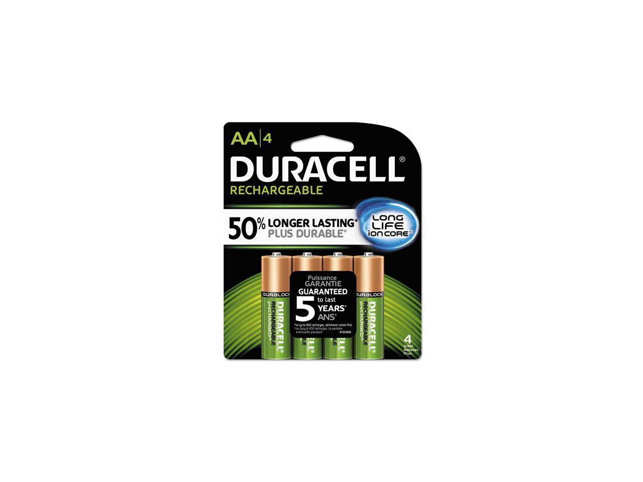 DURACELL 2400mAh 400 Cycles Ni-MH AA Rechargeable Battery, 4-pack | eBay