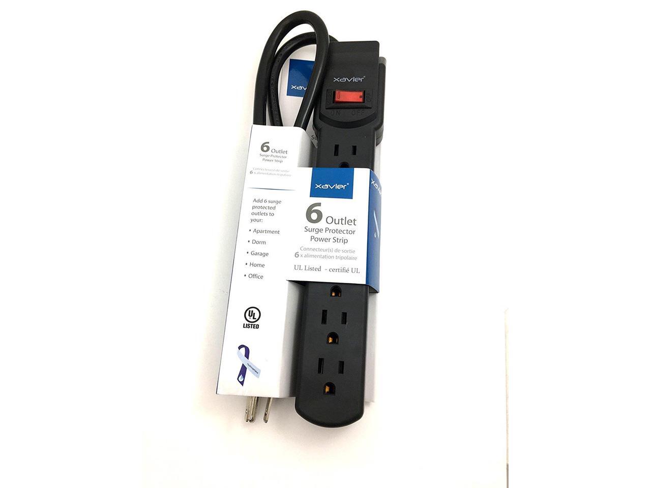 Surge Protector 6 Outlets 4 feet cord 150 joules clamping