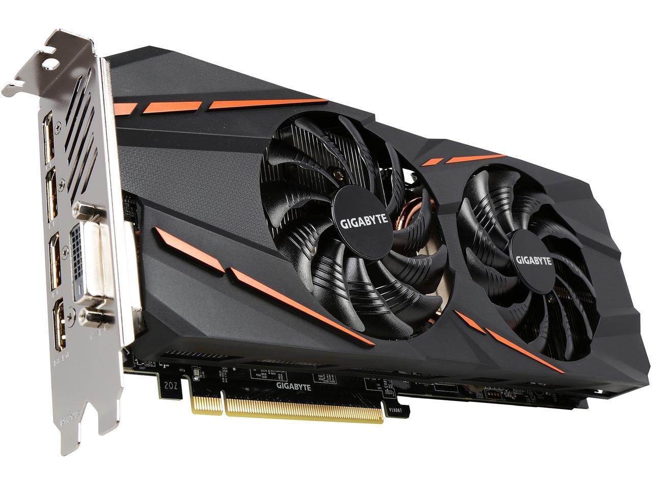 GIGABYTE GeForce GTX 1060 DirectX 12 GV-N1060WF2OC-3GD 3GB 192-Bit