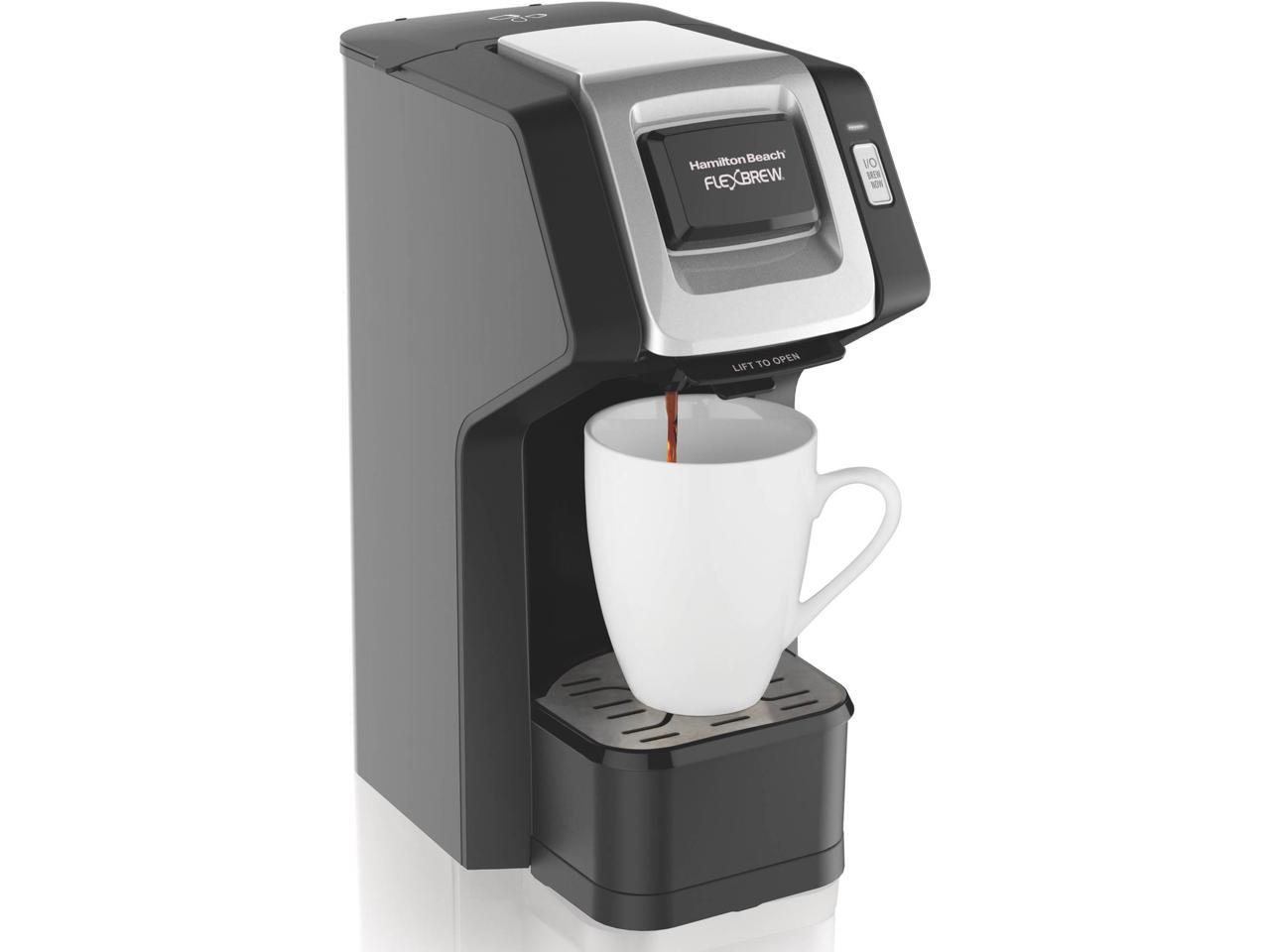 Hamilton Beach 49974 FlexBrew Single-Serve Coffee Maker, Black & Silver