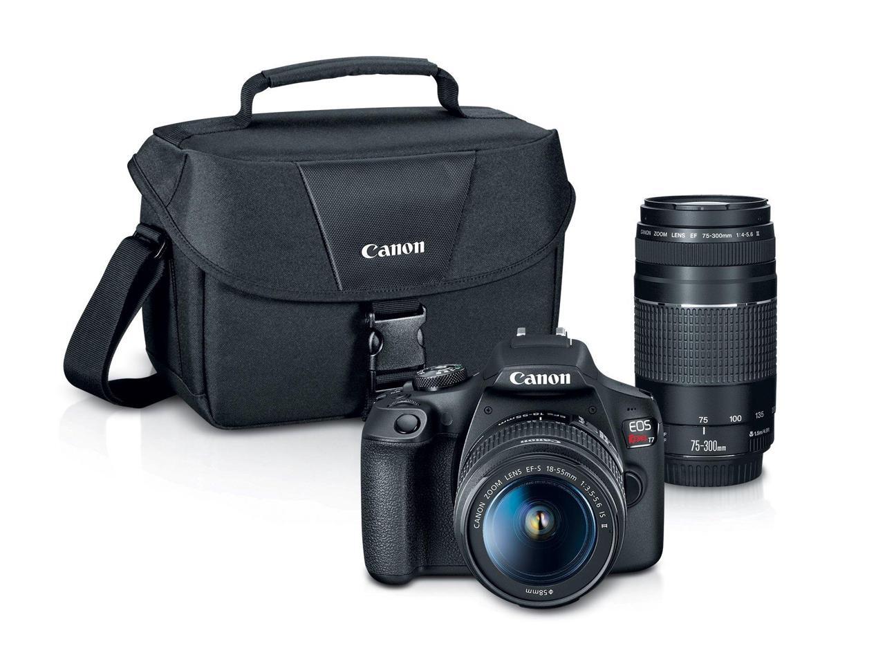 Canon EOS Rebel T7 DSLR Kamera mit EF18-55mm + EF 75-300mm Doppelzoom Kit - Bild 4 von 12