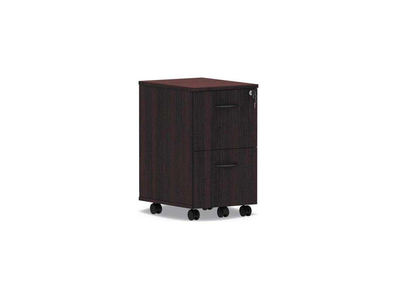 Alera Valencia Series Mobile File/File Pedestal, 15 3/8 x 20 x 26 5/8, Mahogany