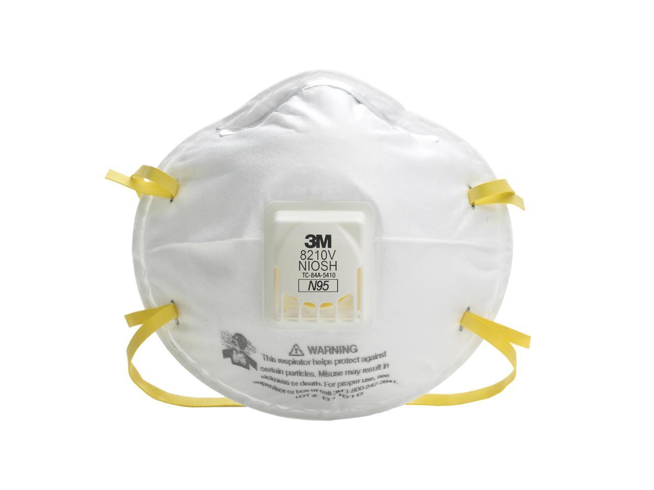 3M 8210V Industrial Particulate Respirator with Valve, N95 ...