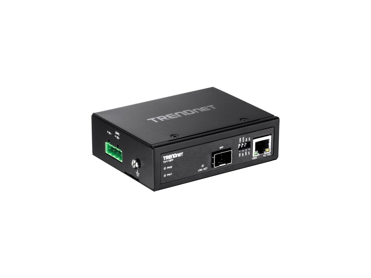 TRENDnet Hardened Industrial 100/1000 Base-T to SFP Media Converter - Picture 5 of 12