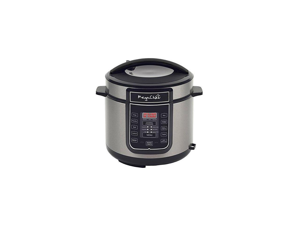 MEGACHEF MCPR100A Quart Digital Pressure Cooker With 14 Pre-set Multi ...