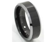 Tungsten Carbide Ring with Plated Black Center Sizes 4 16