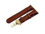 Just bling Single pin Genuine leather band 24mm Brown