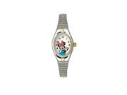 Disney Minnie Mouse Two tone Expansion White Dial Women s watch MCK625