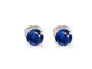 1 CT Blue Sapphire Stud Earrings 14k Gold
