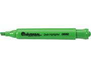 Universal 08862 Desk Highlighter Chisel Tip Fluorescent Green 12 Pk